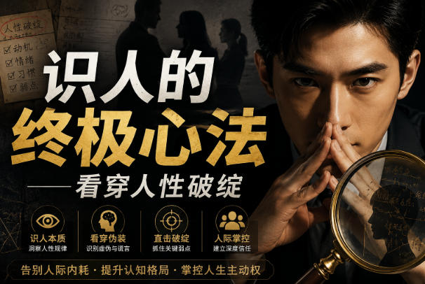 付费文章：识人的终极心法——看穿人性破绽-孔明聊项目