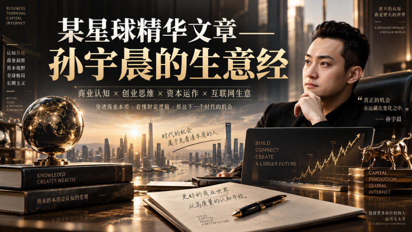 某星球精华文章——孙宇晨的生意经-孔明聊项目