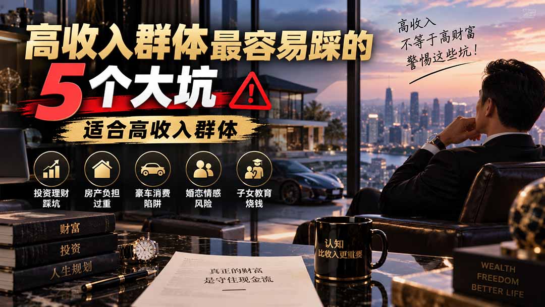 付费文章：高收入群体最容易踩的5个大坑，适合高收入群体-孔明聊项目