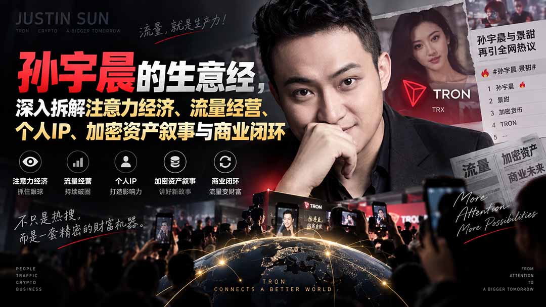 某星球精华文章——孙宇晨的生意经，深入拆解注意力经济、流量经营、个人IP、加密资产叙事与商业闭环-孔明聊项目