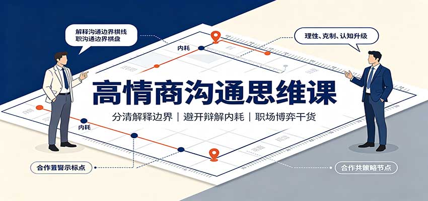 高情商沟通思维课：分清解释边界，避开辩解内耗，职场博弈干货-孔明聊项目