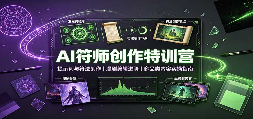 AI符师创作特训营：提示词与符法创作，漫剧剪辑进阶，多品类内容实操指南-孔明聊项目