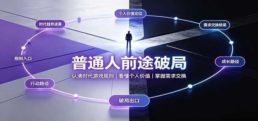 普通人前途破局：认清时代游戏规则，看懂个人价值，掌握需求交换-孔明聊项目
