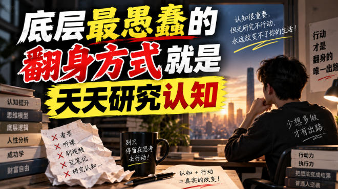 付费文章：底层最愚蠢的翻身方式就是天天研究认知-孔明聊项目
