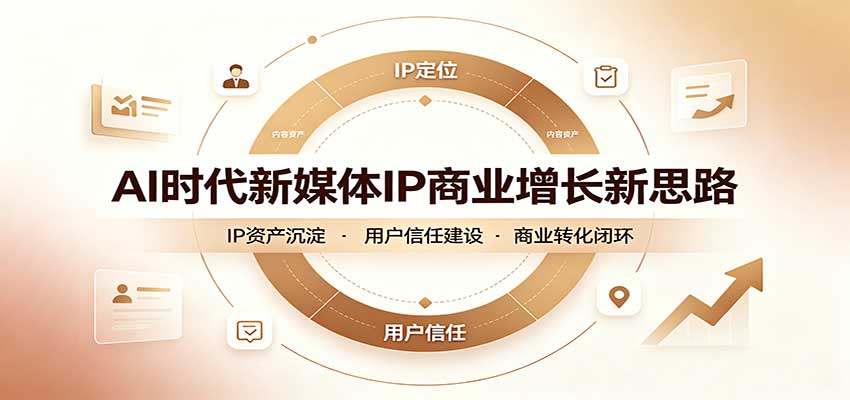AI时代新媒体IP商业增长新思路：摒弃复杂运营套路，用极简思维打通获客路径-孔明聊项目
