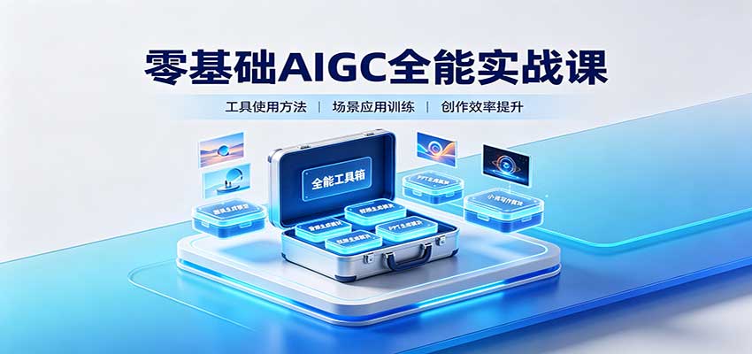 零基础AIGC全能实战课：覆盖绘画、影音、PPT、小说多场景AI创作-孔明聊项目