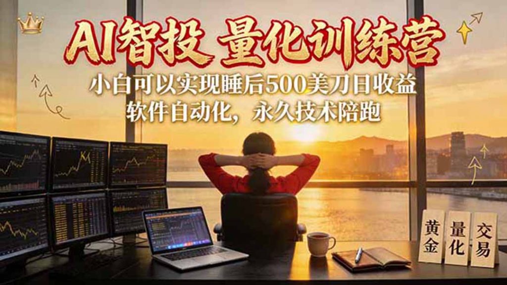 AI智投EA量化训练营【第三期】，多策略智投+防爆技术+趋势分析 ，轻松上手，矩阵放大，长期稳定。-孔明聊项目