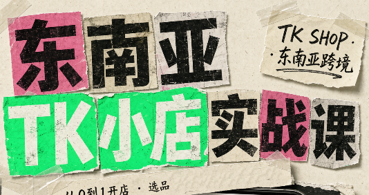 东南亚TK小店实战课(基础+进阶)-孔明聊项目