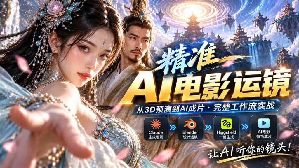 AI视频终于能精准运镜了！Claude + Blender + Higgsfield 免费插件实测-孔明聊项目