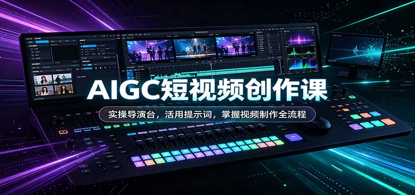 AIGC短视频创作课：实操导演台，活用提示词，掌握视频制作全流程-孔明聊项目