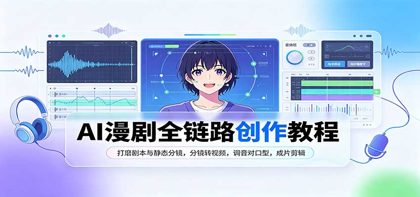 AI漫剧全链路创作教程：打磨剧本与静态分镜，分镜转视频，调音对口型，成片剪辑-孔明聊项目