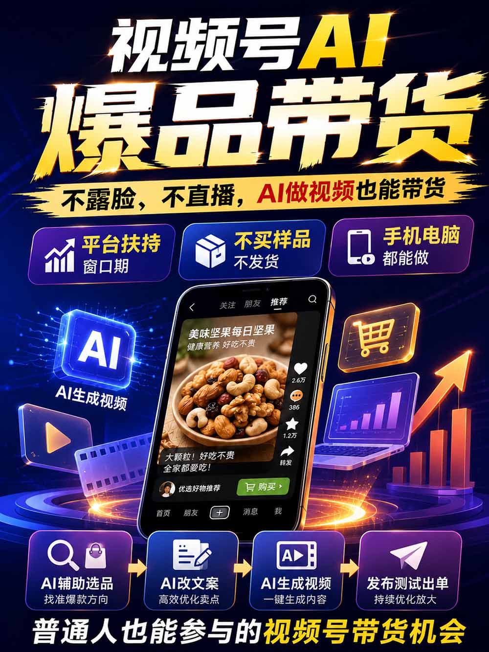 图片[2]-2026视频号AI爆品带货训练营-9月开课｜不露脸不直播，AI做视频发视频号，有人下单，你赚佣金，轻松单日佣金1000+-孔明聊项目