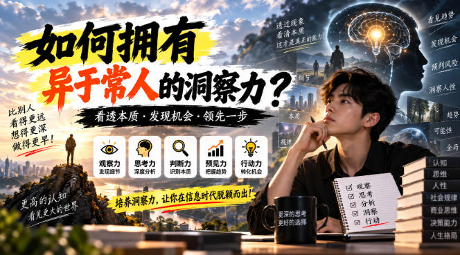 某公众号付费文章：如何拥有异于常人的洞察力？-孔明聊项目