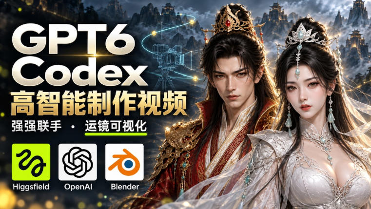 GPT-6 Astra×Codex高智能制作视频！联手Higgsfield，运镜可视化实战-孔明聊项目