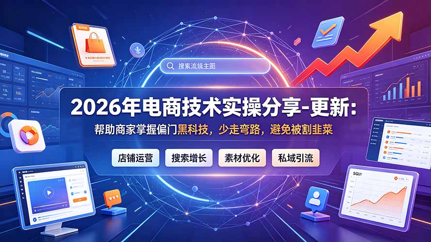 2026年电商技术实操分享-更新9月：帮助商家掌握偏门黑科技，少走弯路，避免被割韭菜-孔明聊项目
