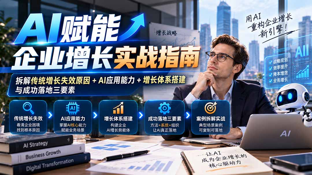 【无水印】AI赋能企业增长实战指南：拆解传统增长失效原因+AI应用能力+增长体系搭建与成功落地三要素-孔明聊项目