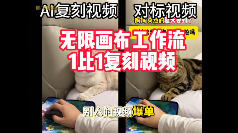 宠物带货视频复刻，无限画布工作流1比1，不用拍摄、不用布景、不用真人出镜，几分钟就能做出一条专业带货视频-孔明聊项目