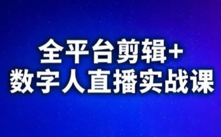 视频号、快手、抖音全平台剪辑+数字人直播实战课(更新)​-孔明聊项目