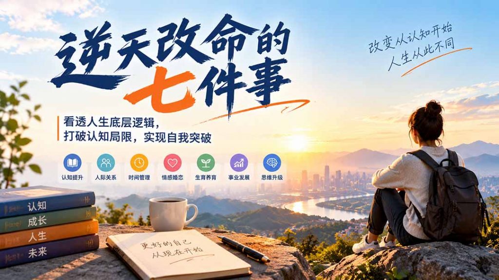 付费文章：逆天改命的七件事，看透人生底层逻辑，打破认知局限，实现自我突破-孔明聊项目