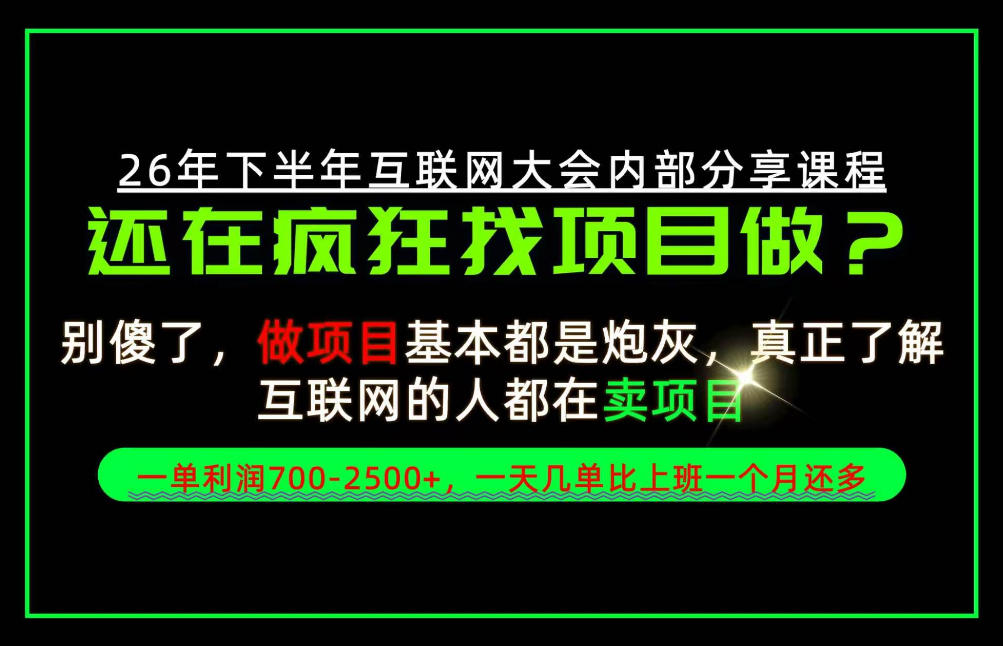 请不要再疯狂的找项目了！卖项目一单700-2.5k+不香吗？当天上手，当天变现！【揭秘】-孔明聊项目