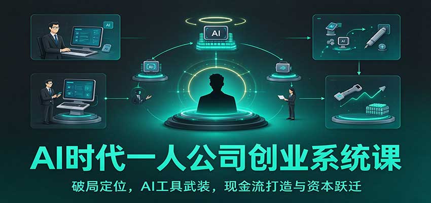AI时代一人公司创业系统课：破局定位，AI工具武装，现金流打造与资本跃迁-孔明聊项目