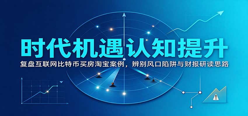 时代机遇认知提升：复盘互联网比特币买房淘宝案例，辨别风口陷阱与财报研读思路-孔明聊项目