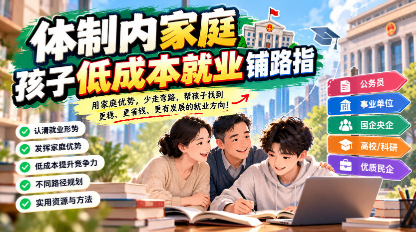 某公众号付费文章：体制内家庭，孩子低成本就业铺路指-孔明聊项目