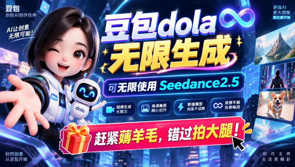 1029最新豆包dola无限生成技术，可以无限生成sseedance2.5，赶紧薅羊毛，和谐拍大腿-孔明聊项目