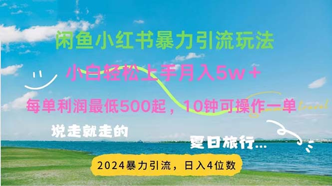 （11650期）2024暑假赚钱项目小红书咸鱼暴力引流，简单无脑操作，每单利润500+，…-孔明聊项目