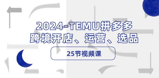 （12106期）2024-TEMU拼多多·跨境开店、运营、选品（25节视频课）-孔明聊项目