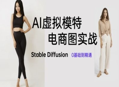 AI虚拟模特电商图实战，AI绘画Stable Diffusion 0基础到精通-孔明聊项目
