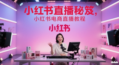 小红书直播秘笈，小红书电商直播教程-孔明聊项目