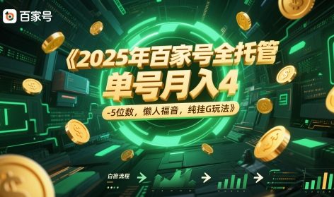 2025年百家号全托管，单号月入4-5位数，懒人福音，纯挂G玩法【揭秘】-孔明聊项目