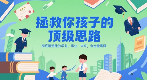 付费文章:拯救你孩子的顶级思路,彻底聊透他的学业、事业、未来,含金量满满-孔明聊项目