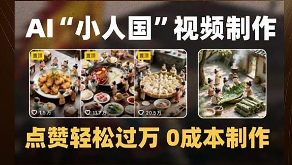 制作AI“小人国”微缩景观的短视频，点赞轻松过万，0成本制作-孔明聊项目
