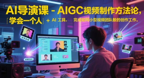 AI导演课-AIGC视频制作方法论，学会一个人+AI工具，完成如同小型视频团队般的创作工作，实现导演梦-孔明聊项目