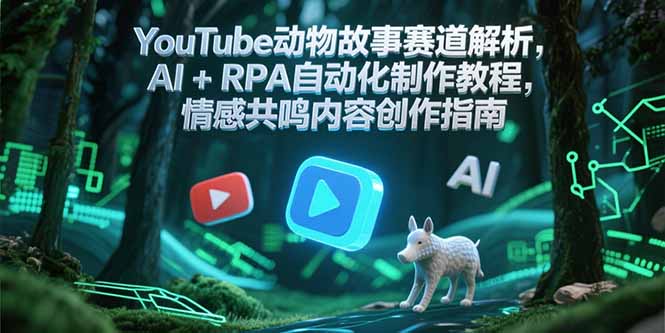 YouTube动物故事赛道解析,AI+RPA自动化制作教程,情感共鸣内容创作指南-孔明聊项目