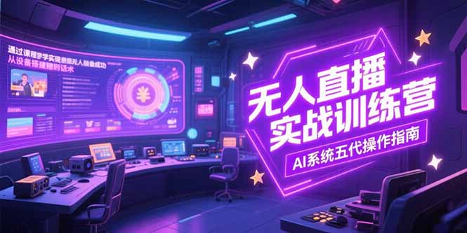 无人直播实操训练营，从设备搭建到话术，AI系统五代操作指南(7月更新-孔明聊项目