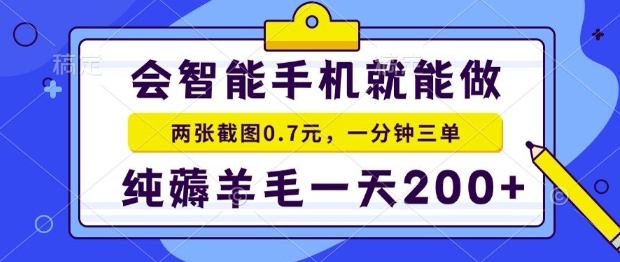 2025年零撸手机项目，二十秒一单，纯薅羊毛，一天200+做就有【揭秘】-孔明聊项目