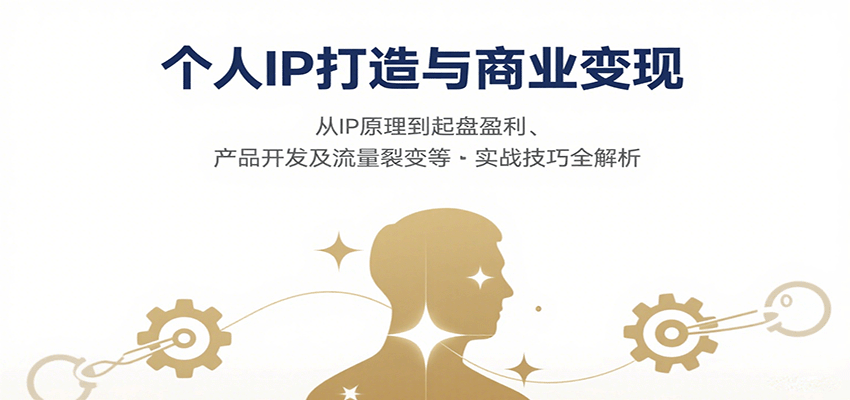 个人IP打造与商业变现，从IP原理到起盘盈利、产品开发及流量裂变等实战技巧全解析-孔明聊项目