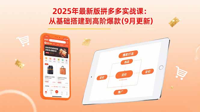 2025年最新版拼多多实战课：从基础搭建到高阶爆款(9月更新-孔明聊项目