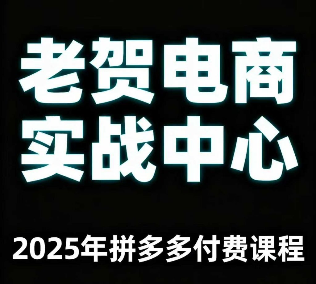 老贺电商2025年拼多多付费课程，用通俗易懂的方法告诉你多多怎么玩-孔明聊项目
