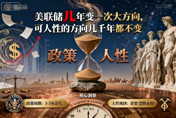 付费文章：美联储几年变一次大方向，可人性的方向几千年都不变-孔明聊项目