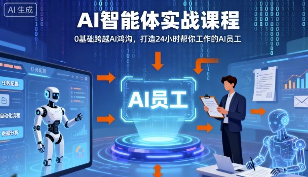 Ai智能体实战课程，0基础跨越Ai鸿沟，打造24小时帮你工作的Ai员工，打破常规，以实战定义Ai-孔明聊项目