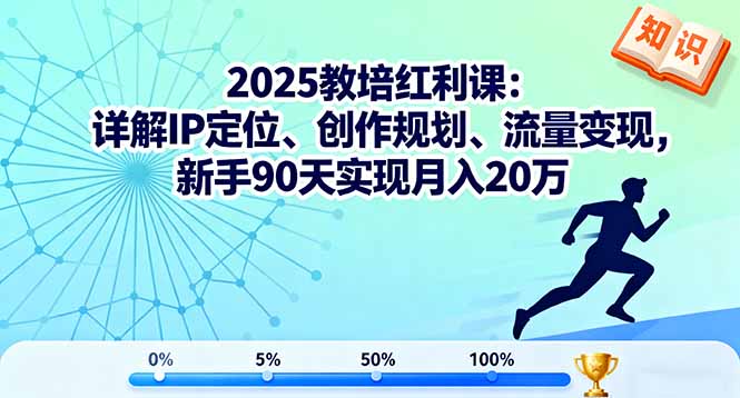 2025教培红利课：详解IP定位、创作规划、流量变现，新手90天实现月入20万-孔明聊项目