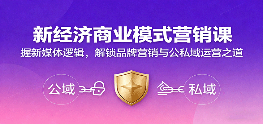 新经济商业模式营销课，握新媒体逻辑，解锁品牌营销与公私域运营之道-孔明聊项目