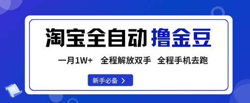 淘宝菜鸟全自动撸金豆,轻松月入1W+,全程手机去跑,操作简单【揭秘】-孔明聊项目