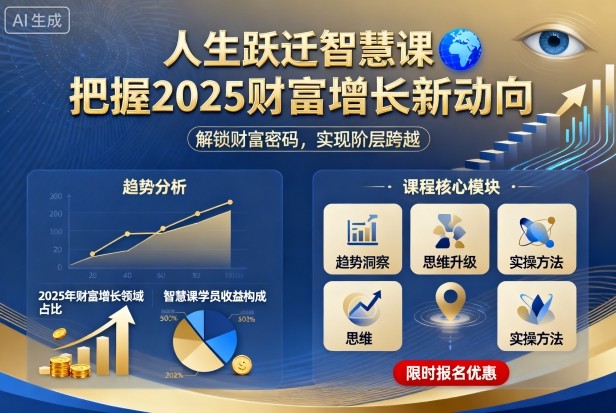 人生跃迁智慧课,把据2025财富增长新动向-孔明聊项目