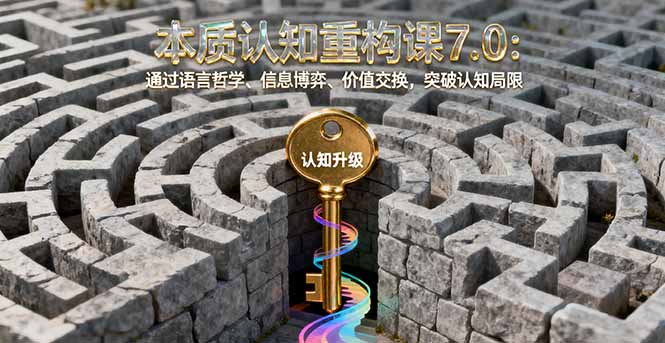 本质认知重构课7.0：通过语言哲学、信息博弈、价值交换，突破认知局限-孔明聊项目
