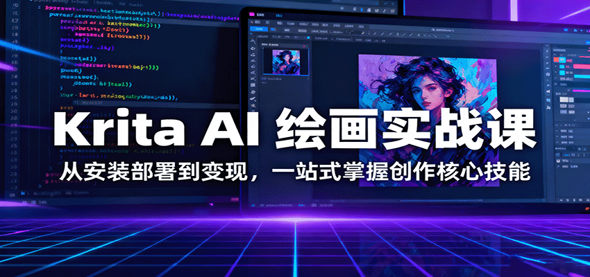 Krita AI 绘画实战课：从安装部署到变现，一站式掌握创作核心技能-孔明聊项目